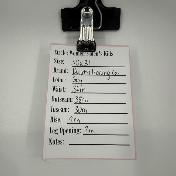 Duluth Trading Co Womens Flexpedition Fleece Lined Pants Size 10x31 Gray Hiking - Picture 6 of 6